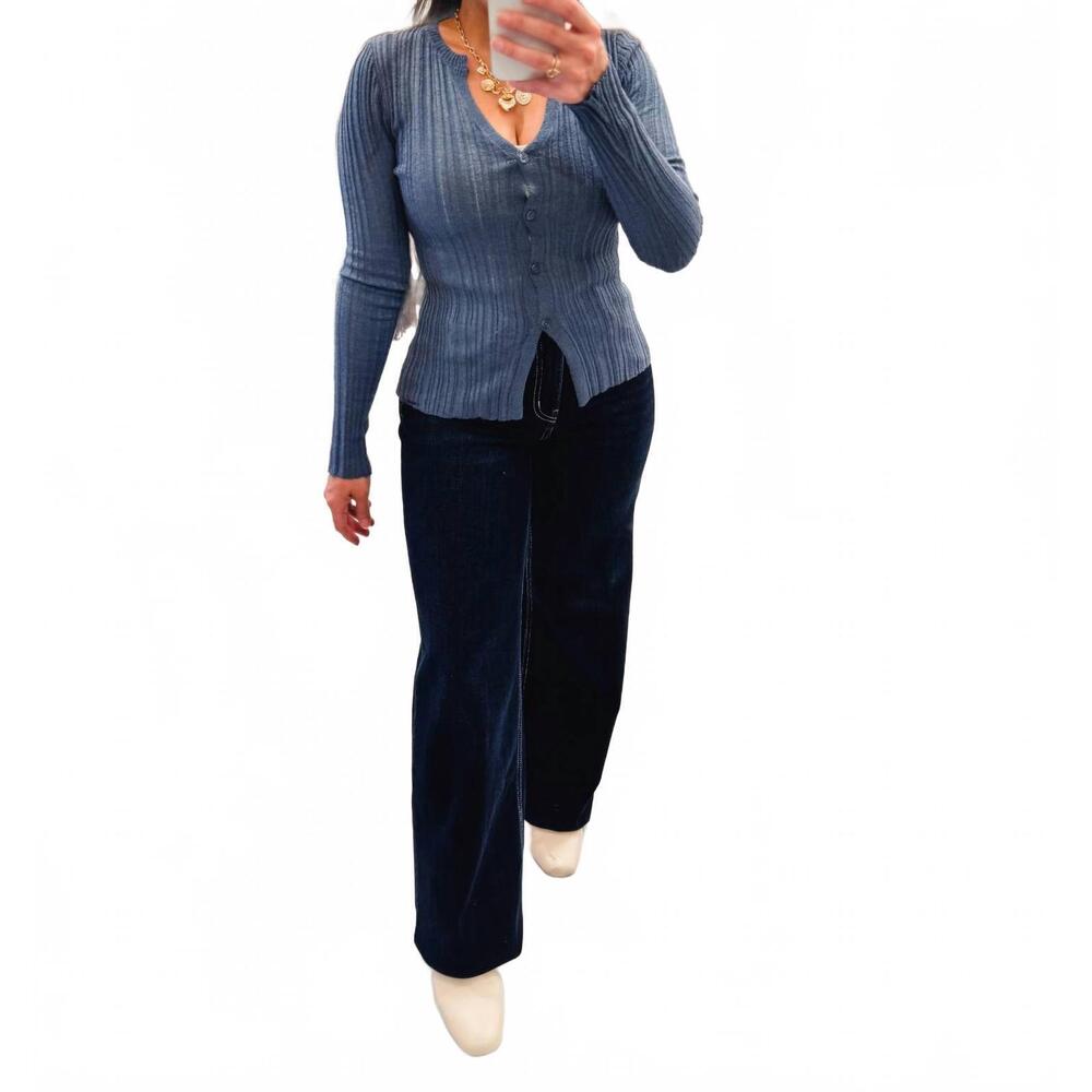 NEW VERVET BY FLYING MONKEY forever favorite wide leg jeans in dark wash